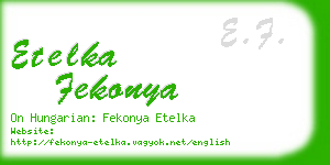 etelka fekonya business card